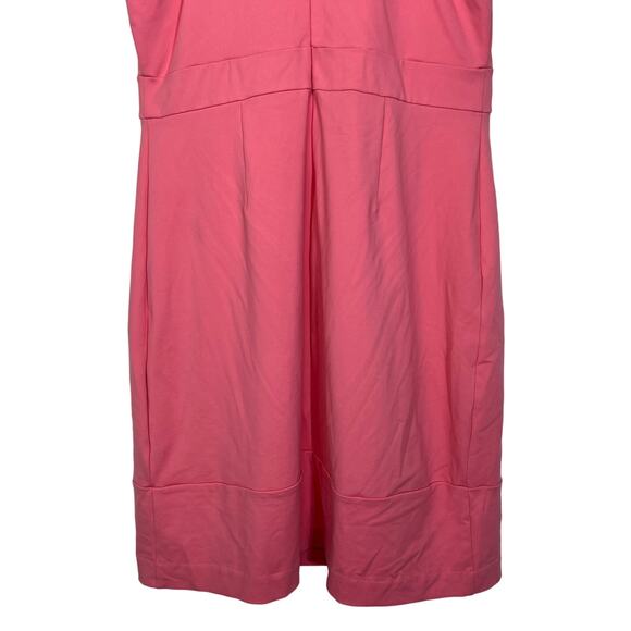 Cynthia Rowley Pink Sleeveless Back Zipper Bodycon Vneck Stretch Mini Dress M - Picture 6 of 10